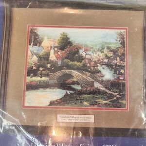 2000 Vintage Candamar Thomas Kinkade Lamplight Village Cross Stitch Kit Craft